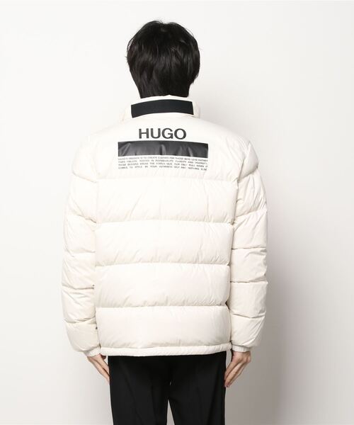 HUGO（ヒューゴ）の「マニフェストロゴ リサイクルマテリアル ダウンジャケット（ダウンジャケット/コート・メンズ・ブラウン/ナチュラル/ブラック・S/M/L/XL）」の14枚目の写真