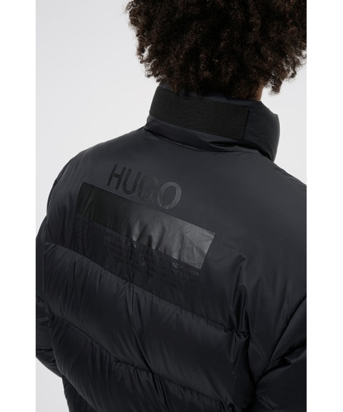 HUGO（ヒューゴ）の「マニフェストロゴ リサイクルマテリアル ダウンジャケット（ダウンジャケット/コート・メンズ・ブラウン/ナチュラル/ブラック・S/M/L/XL）」の5枚目の写真