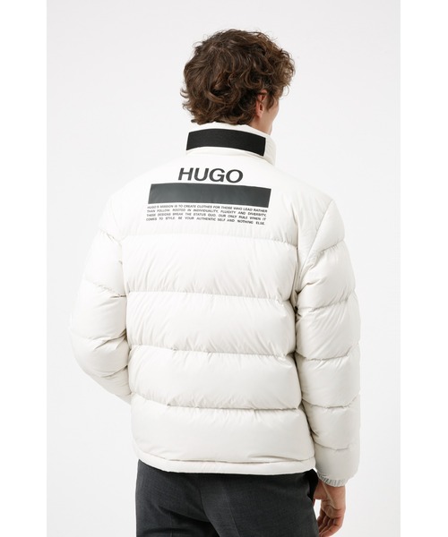 HUGO（ヒューゴ）の「マニフェストロゴ リサイクルマテリアル ダウンジャケット（ダウンジャケット/コート・メンズ・ブラウン/ナチュラル/ブラック・S/M/L/XL）」の10枚目の写真