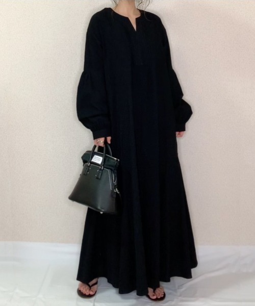 ファッションインフルエンサーyumiさん Neuna タックボリュームバルーン袖ワンピース ワンピース Neuna ヌナ のファッション通販 Zozotown