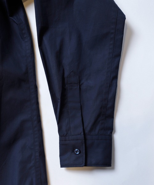 UNION STATION（ユニオンステーション）の「綿ブロード襟バイカラーシャツ（シャツ/ブラウス・メンズ・チャコール/ベージュ/ネイビー・M/L/S）」の4枚目の写真