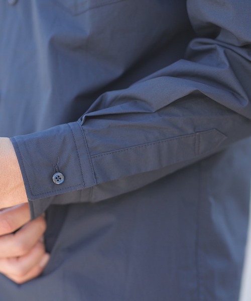 UNION STATION（ユニオンステーション）の「綿ブロード襟バイカラーシャツ（シャツ/ブラウス・メンズ・チャコール/ベージュ/ネイビー・M/L/S）」の22枚目の写真