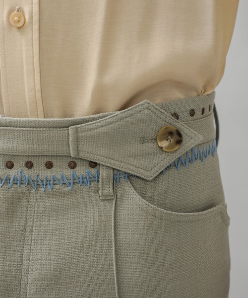 BED J.W. FORD(ベッドフォード)の「【BED J.W. FORD】Side slit flea trousers(スラックス・メンズ・ミント・1/0)」の10枚目の写真