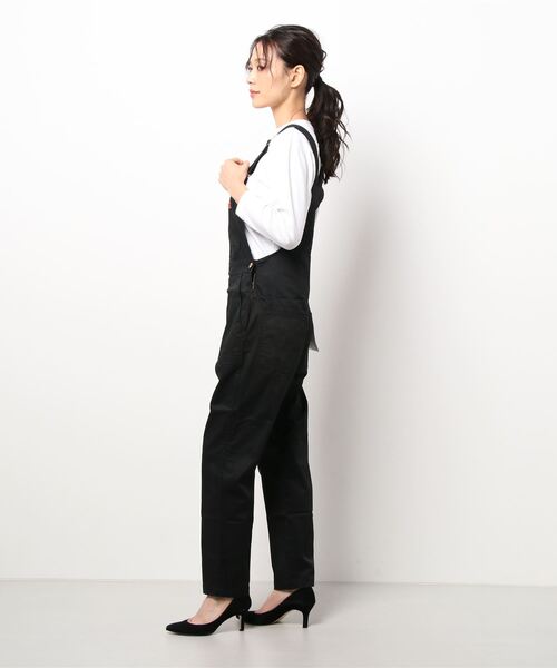 UNIVERSAL OVERALL（ユニバーサルオーバーオール）の「【UNIVERSAL OVERALL】 T/C  STRETCH OVERALL / ストレッチオーバーオール（サロペット/オーバーオール・レディース・ブラック/ベージュ/ブラウン/ネイビー・MEDIUM/LARGE）」の5枚目の写真