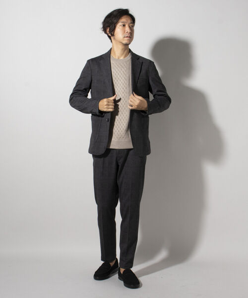 NOLLEY'S goodman（ノーリーズグッドマン）の「プリント ジャージ セットアップ ジャケット（テーラードジャケット・メンズ・ネイビー/ブラック系1・LL/S/M/L）」の22枚目の写真