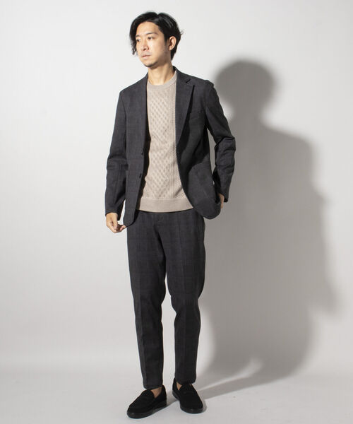 NOLLEY'S goodman（ノーリーズグッドマン）の「プリント ジャージ セットアップ ジャケット（テーラードジャケット・メンズ・ネイビー/ブラック系1・LL/S/M/L）」の14枚目の写真