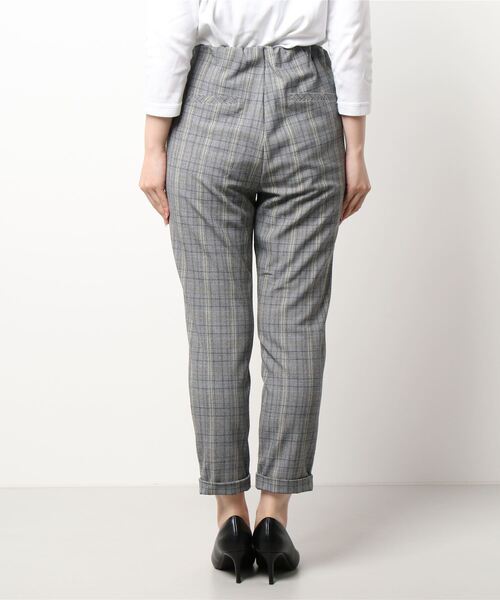 PICCIN(ピッチン)の「【日本製】裏起毛ウエストギャザーチェックパンツ(その他パンツ・レディース・グレー系その他/ブラウン系その他・S/M/L/XS)」の4枚目の写真