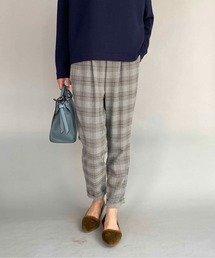 PICCIN | 【日本製】裏起毛ウエストギャザーチェックパンツ(その他パンツ)