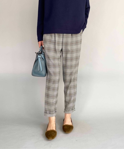PICCIN(ピッチン)の「【日本製】裏起毛ウエストギャザーチェックパンツ(その他パンツ・レディース・グレー系その他/ブラウン系その他・S/M/L/XS)」の22枚目の写真