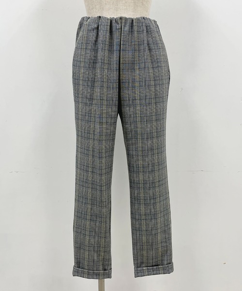 PICCIN(ピッチン)の「【日本製】裏起毛ウエストギャザーチェックパンツ(その他パンツ・レディース・グレー系その他/ブラウン系その他・S/M/L/XS)」の9枚目の写真