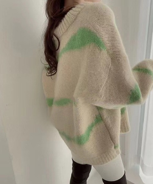 Haley Pesca ルーズ ボーダー 海外風ニットカーディガン カーディガン ボレロ Haley Pesca ヘーリーペスカ のファッション通販 Zozotown