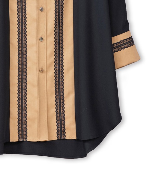 La SRIC（ラスリック）の「La SRIC / レーステープロングシャツ（シャツ/ブラウス・レディース・グレー系その他/キャメル・38）」の20枚目の写真