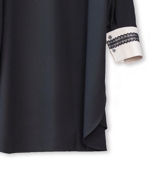 La SRIC（ラスリック）の「La SRIC / レーステープロングシャツ（シャツ/ブラウス・レディース・グレー系その他/キャメル・38）」の12枚目の写真