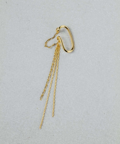 and cloud(アンドクラウド)の「Layered Cuff Curb Long Chain(イヤーカフ・レディース・シルバー/イエローゴールド/ゴールド系その他・FREE)」の19枚目の写真