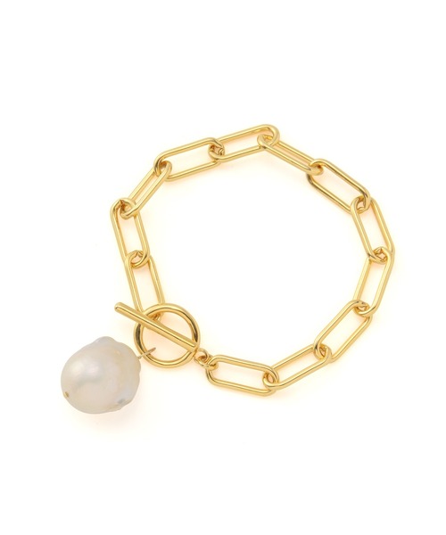 ADAM ET ROPE'(アダムエロペ)の「バロックパールチェーンブレス(ブレスレット・レディース・オフホワイト・FREE)」の4枚目の写真