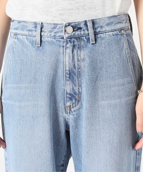 IENA ソフトバギーデニムパンツ 40 ブルー ワイドデニム L イエナ IENA（イエナ）の「ソフトバギーデニムパンツ◇（デニムパンツ