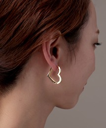 ハートフープピアス