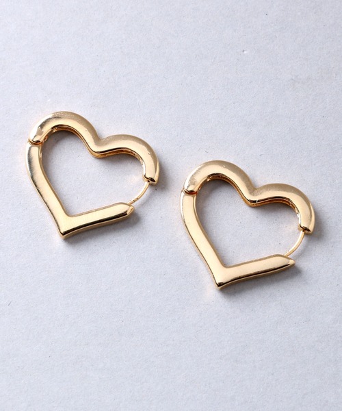 Manon's Selection（マノンズセレクション）の「ハートフープピアス（ピアス（両耳用）・レディース・ゴールド/シルバー・ONE SIZE）」の3枚目の写真