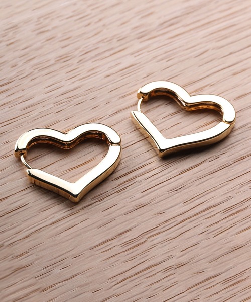 Manon's Selection（マノンズセレクション）の「ハートフープピアス（ピアス（両耳用）・レディース・ゴールド/シルバー・ONE SIZE）」の7枚目の写真