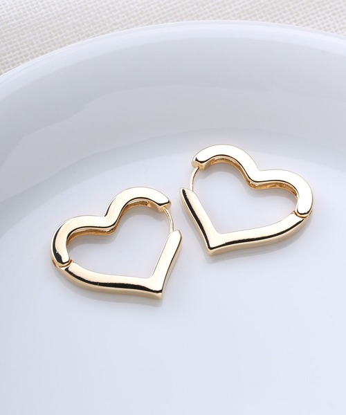 ハートフープピアス（ピアス（両耳用））｜Manon's Selection（マノン