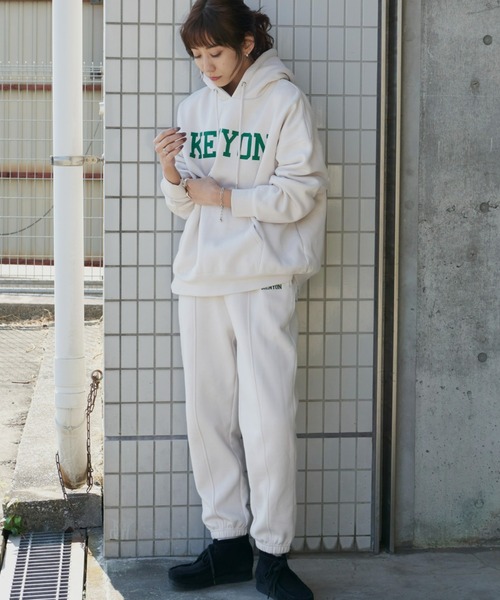 Auntie Rosa Holiday(アンティローザホリデー)の「裏起毛スウェットジョガーパンツ(スウェットパンツ・レディース・グリーン/ライトグレー/アイボリー/ネイビー・FREE)」の11枚目の写真