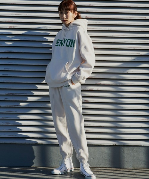 Auntie Rosa Holiday(アンティローザホリデー)の「裏起毛スウェットジョガーパンツ(スウェットパンツ・レディース・グリーン/ライトグレー/アイボリー/ネイビー・FREE)」の20枚目の写真