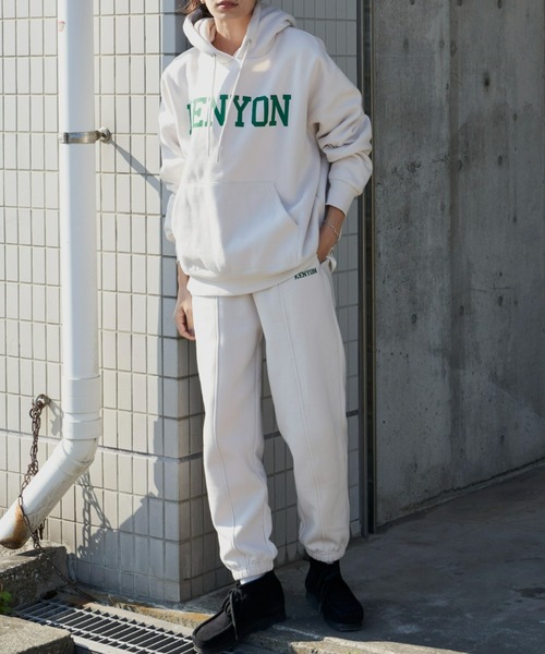 Auntie Rosa Holiday(アンティローザホリデー)の「裏起毛スウェットジョガーパンツ(スウェットパンツ・レディース・グリーン/ライトグレー/アイボリー/ネイビー・FREE)」の8枚目の写真