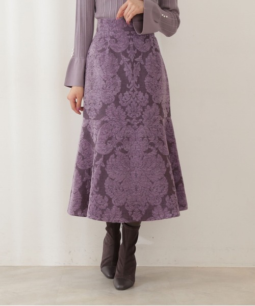 PROPORTION BODY DRESSING（プロポーションボディドレッシング）の「モールジャガードマーメイドスカート / 1211220105（スカート・レディース・グレー/パープル/ワインレッド・SMALL/MEDIUM）」の9枚目の写真