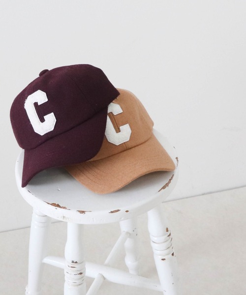 Cheek(チーク)の「ウールライクロゴキャップ(キャップ・レディース・ベージュ/ワイン・FREE)」の6枚目の写真