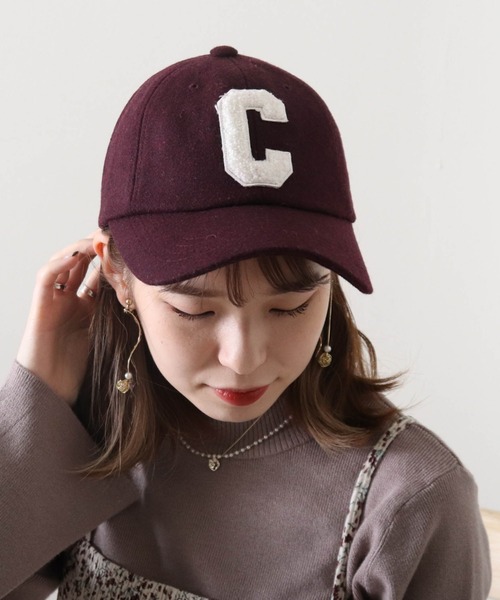 Cheek(チーク)の「ウールライクロゴキャップ(キャップ・レディース・ベージュ/ワイン・FREE)」の13枚目の写真