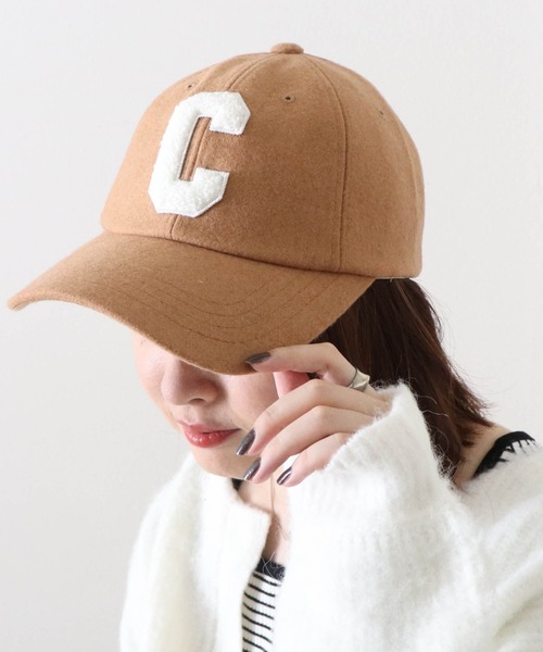 Cheek(チーク)の「ウールライクロゴキャップ(キャップ・レディース・ベージュ/ワイン・FREE)」の8枚目の写真