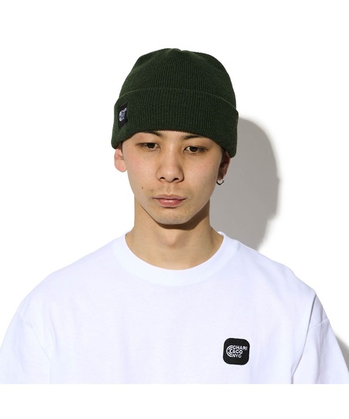 CHARI&CO（チャリアンドコー）の「CHARI&CO PHYSICAL LOGO WATCH CAP キャップ 帽子（ニットキャップ/ビーニー・メンズ・ブラック/ライトグリーン・FREE）」の12枚目の写真