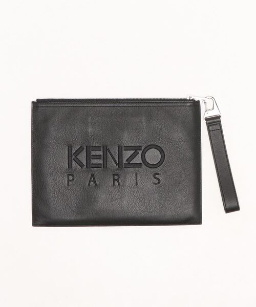 KENZO（ケンゾー）の「Kampus Tiger Large Pouch Leather（クラッチバッグ・メンズ・ブラック系その他・ONE SIZE）」の2枚目の写真