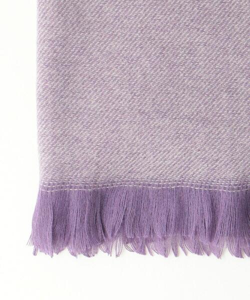 closet story(クローゼットストーリー)の「<closet story(クローゼットストーリー)>カラーフリンジ ストール(ストール/ショール・レディース・ネイビー/ブラウン/ライラック・FREE)」の5枚目の写真
