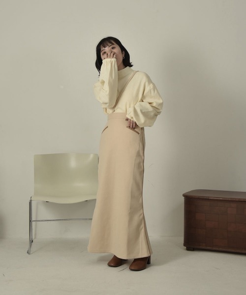 lawgy（ラウジー）の「original 2way piping skirt（スカート・レディース・アイボリー/ブラウン/ベージュ・FREE）」の21枚目の写真