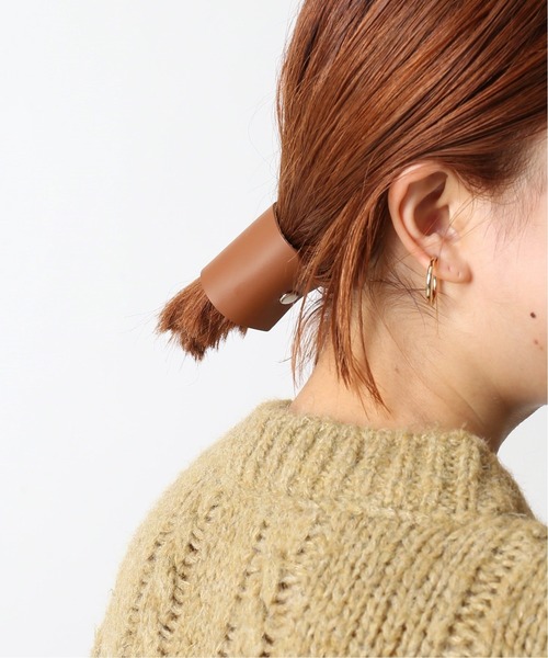 sykia leather hair pierce M レザー beige SYKIA（シキア）の「レザーヘアピアス(M)/Leather Hair Pierce