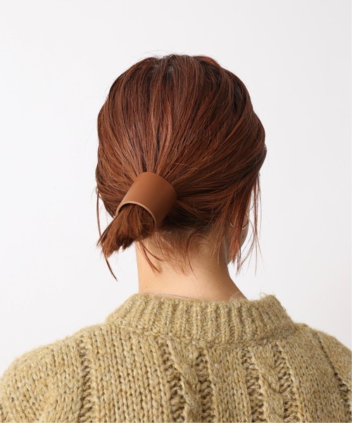 sykia leather hair pierce M レザー beige SYKIA（シキア）の「レザーヘアピアス(M)/Leather Hair Pierce
