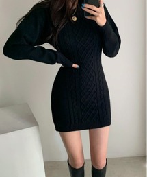 SONYUNARA ベーシックニットミニワンピース