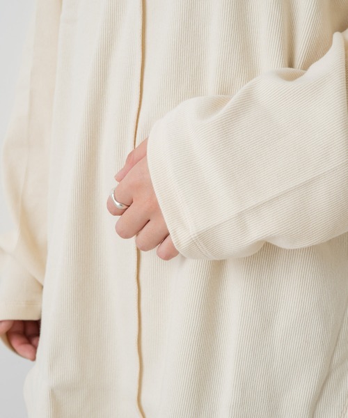 Kastane（カスタネ）の「テレコハイネックビックロンT（Tシャツ/カットソー・レディース・ダークブラウン/アイボリー/ブラック・FREE）」の13枚目の写真