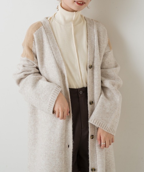 Kastane（カスタネ）の「テレコハイネックビックロンT（Tシャツ/カットソー・レディース・ダークブラウン/アイボリー/ブラック・FREE）」の11枚目の写真