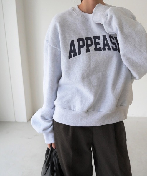 CANAL JEAN(キャナルジーン)の「El mar(エルマール) "APPEASE"裏起毛トレーナー(スウェット・レディース・ブルー/クリーム/ヘザーグレー・ONE SIZE)」の4枚目の写真