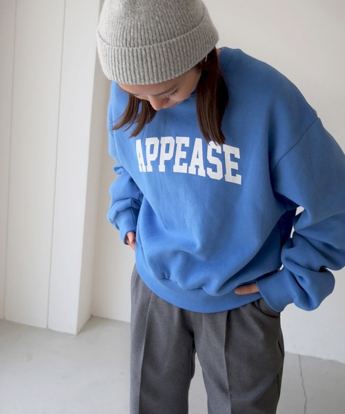 CANAL JEAN(キャナルジーン)の「El mar(エルマール) "APPEASE"裏起毛トレーナー(スウェット・レディース・ブルー/クリーム/ヘザーグレー・ONE SIZE)」の12枚目の写真