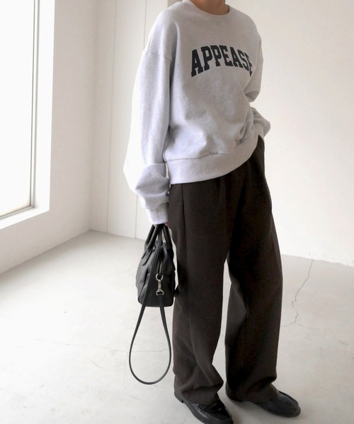 CANAL JEAN(キャナルジーン)の「El mar(エルマール) "APPEASE"裏起毛トレーナー(スウェット・レディース・ブルー/クリーム/ヘザーグレー・ONE SIZE)」の11枚目の写真