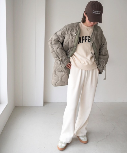 CANAL JEAN(キャナルジーン)の「El mar(エルマール) "APPEASE"裏起毛トレーナー(スウェット・レディース・ブルー/クリーム/ヘザーグレー・ONE SIZE)」の8枚目の写真