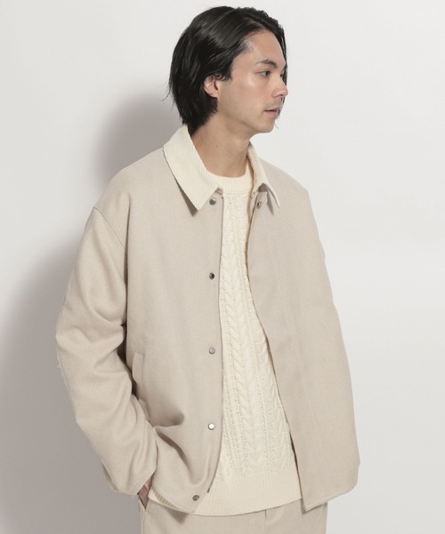 niko and...(ニコアンド)の「ヘリンボーン中綿ブルゾン(ブルゾン・メンズ・ベージュ/カーキ/ネイビー・MEDIUM/LARGE)」の2枚目の写真