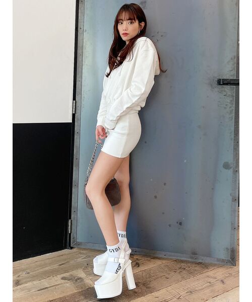 GYDA（ジェイダ）の「ハーフZIPドッキングスウェットワンピース（ワンピース・レディース・オフホワイト/グレー/ブラック・FREE）」の12枚目の写真