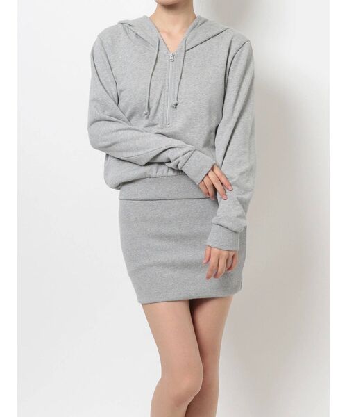 GYDA（ジェイダ）の「ハーフZIPドッキングスウェットワンピース（ワンピース・レディース・オフホワイト/グレー/ブラック・FREE）」の21枚目の写真