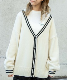 WEGO/BIGシルエットラインカーディガン