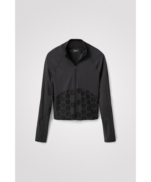 Desigual（デシグアル）の「フロック花柄 ランニングジャケット（スウェット・レディース・ブラック・S/L/M/XL/XS）」の10枚目の写真