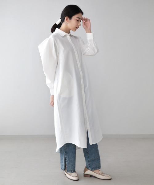 Bou Jeloud（ブージュルード）の「【WEB限定】オリガミスリーブシャツワンピース（ワンピース・レディース・ブラック/アイボリー/ミント・38）」の12枚目の写真